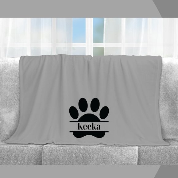 Pet Pawprint Blanket and Pillow Case Set - Picture 4 of 6